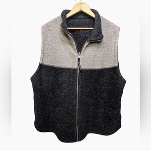 Orvis Denali Fleece Vest Men's EXTRA LARGE Brown Full Zip Reversible Outdoor